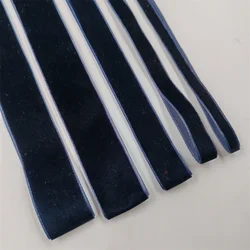 6-25mm 5-300yards Navy Blue Single Face Velvet Ribbon Party Decoration Handmade Gift Wrapping Hair Bowknot DIY Christmas