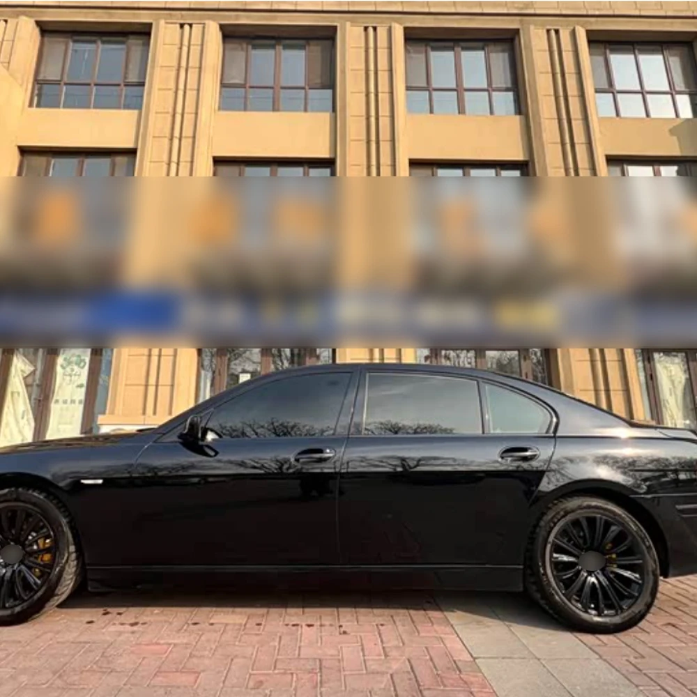For BMW 7 Series E65 E66 2002-2008 Window Chrome Delete Blackout ABC Pillars Glossy Black Stickers view 3