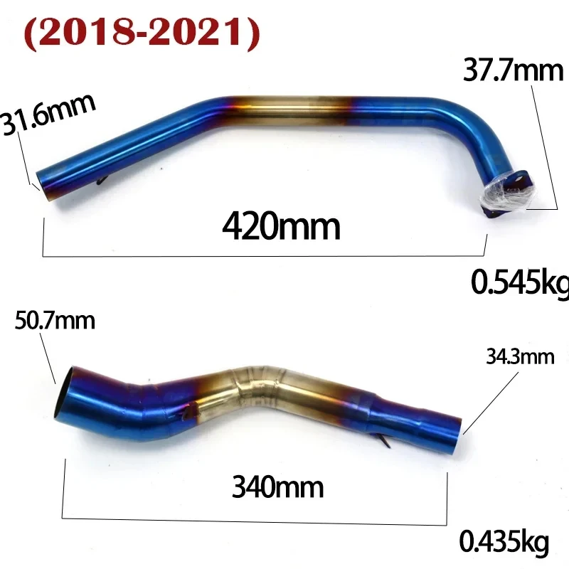 Motorcycle Full Exhaust Escape System Modifed Pipe For Yamaha YZF-R15 R125 MT125 MT-15 2018-2021 R15 V3 Muffler Exhaust Pipe