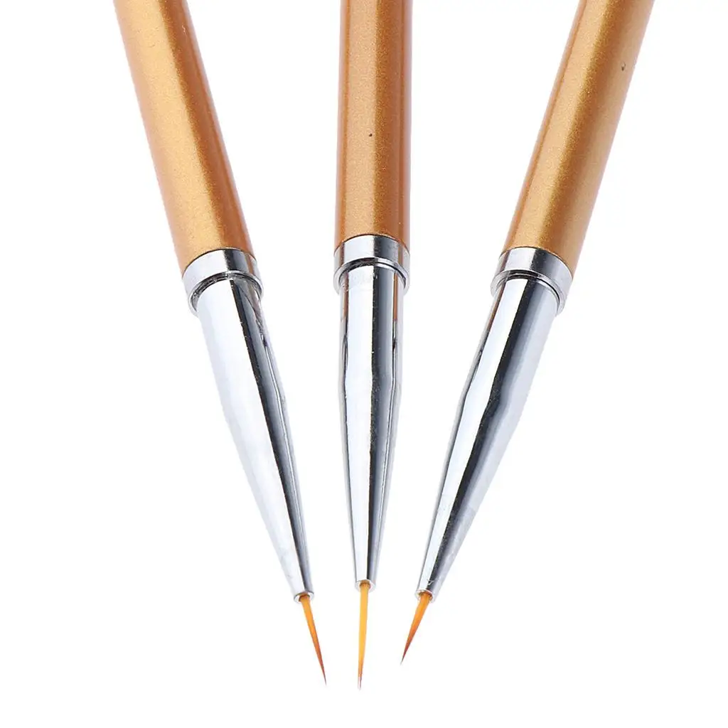 3 Pcs Pen Brushes French Tips Extension Builder Brush Pens