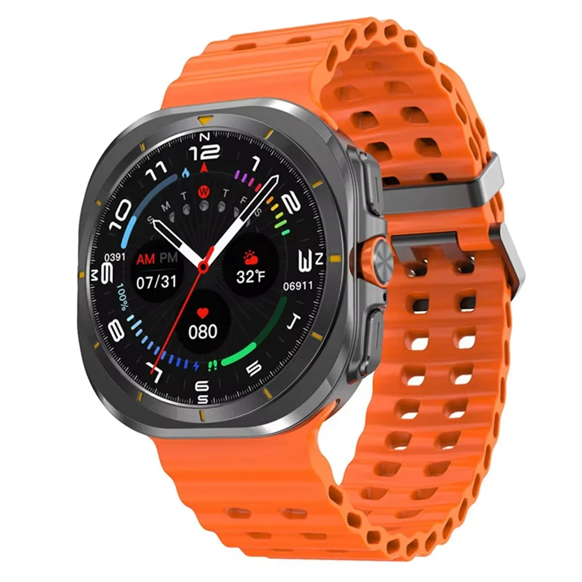 

ДЕТЬ! DT Watch Ultra 47 мм Смарт-часы Bluetooth-вызов Компас 3D-меню Беспроводная зарядка Серия 7 Смарт-часы Оранжевый
