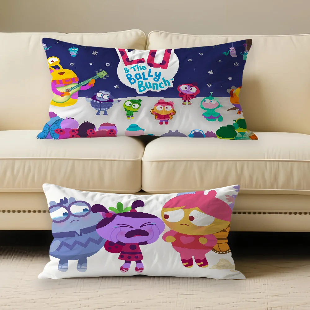 

Cartoon Lu & the Bally Bunch Pillow Case Cover Suitable For Livingroom Bedroom Sofa Home Decoration Cushion