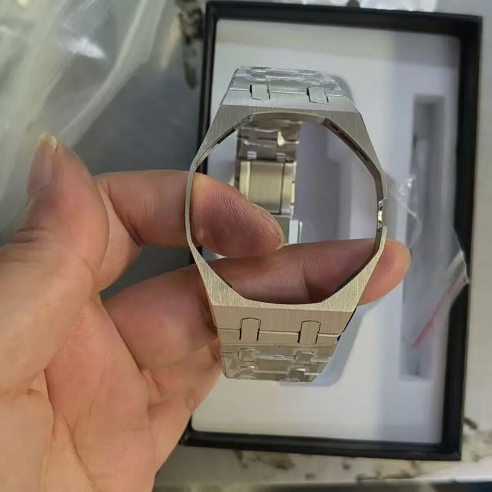 Luxuriöses Edelstahlgehäuse und Armband für Swatch x Ap Royal Pop Taschenuhr, Umbau-Kit für Silikonarmband-Uhr.