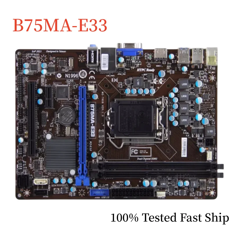 

For MSI B75MA-E33 Motherboard B75 16GB LGA 1155 DDR3 Micro ATX Mainboard 100% Tested Fast Ship