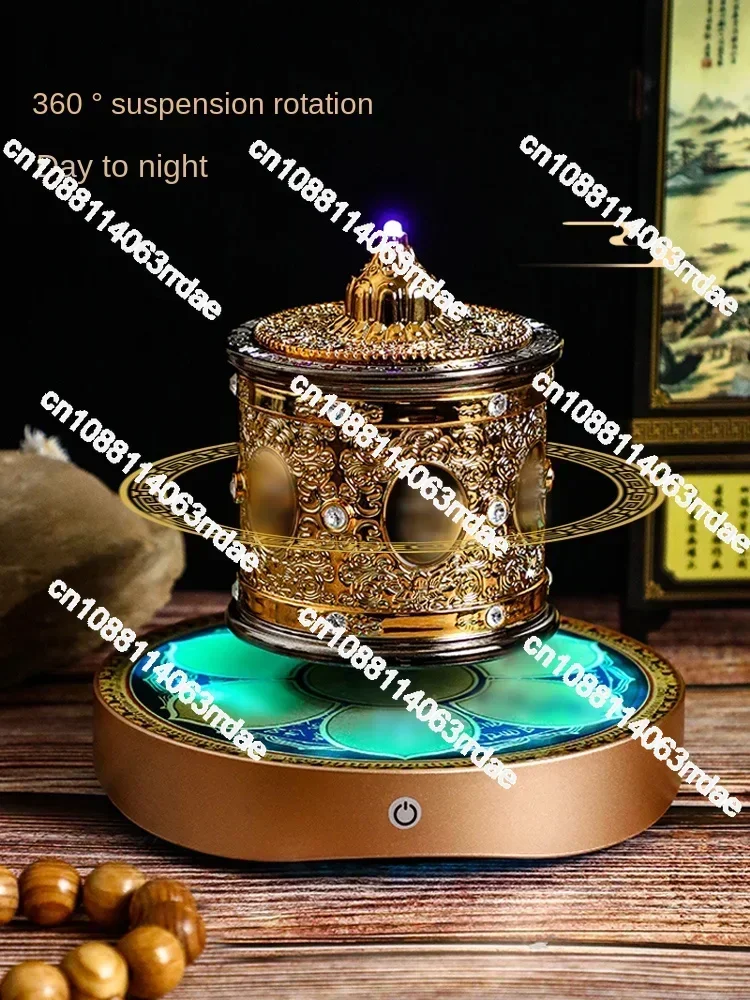 Decoration Magnetic Suspension Prayer Simple Wheel Tibetan Alloy Home Entrance Zen Auspicious