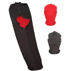 Double Side Wear Mummy Costumes Sleeping Bag With inner Arm Sleeves Unisex Body Bags Tights Catsuit Cosplay removable 2pcs mask
