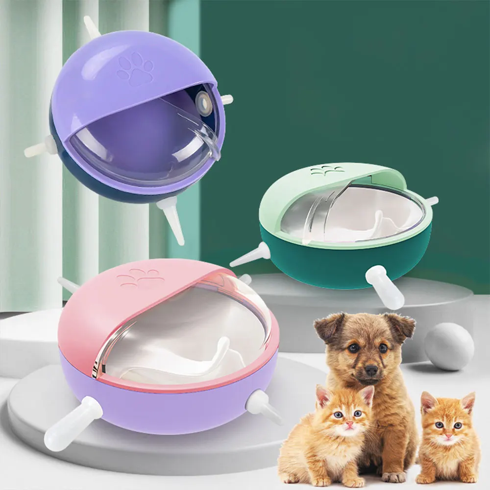 Young Pet Feeder Milk Bowl Pet Nursing Bottle Kitten Puppy Milk Feeder Pet Bionic Breastfeeding Device With Silicone Nipples