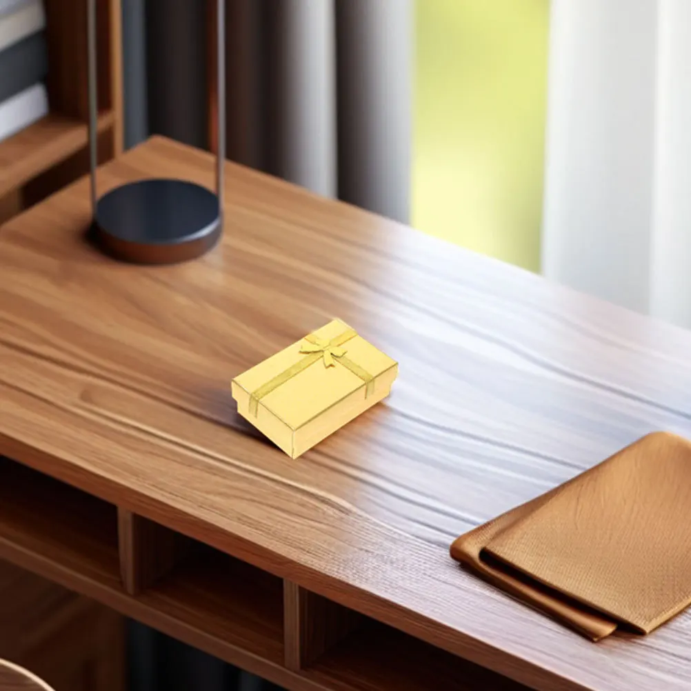 10Pcs Jewelry Packaging Boxes Heart Pattern Cardboard Small Jewelry Boxes for Rings Earrings Necklaces Presents