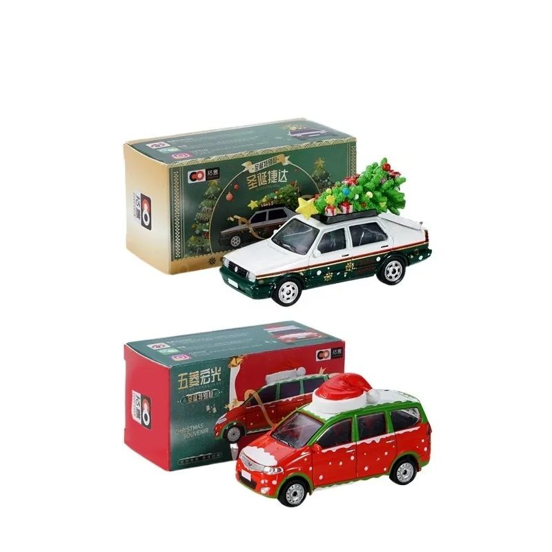 XCARTOYS 1/64 مقياس سبيكة سيارة نموذج عيد الميلاد طبعة ولينغ هونغ قوانغ جيتا سيارة لعبة مجسمة حلية هدية الكريسماس للأطفال