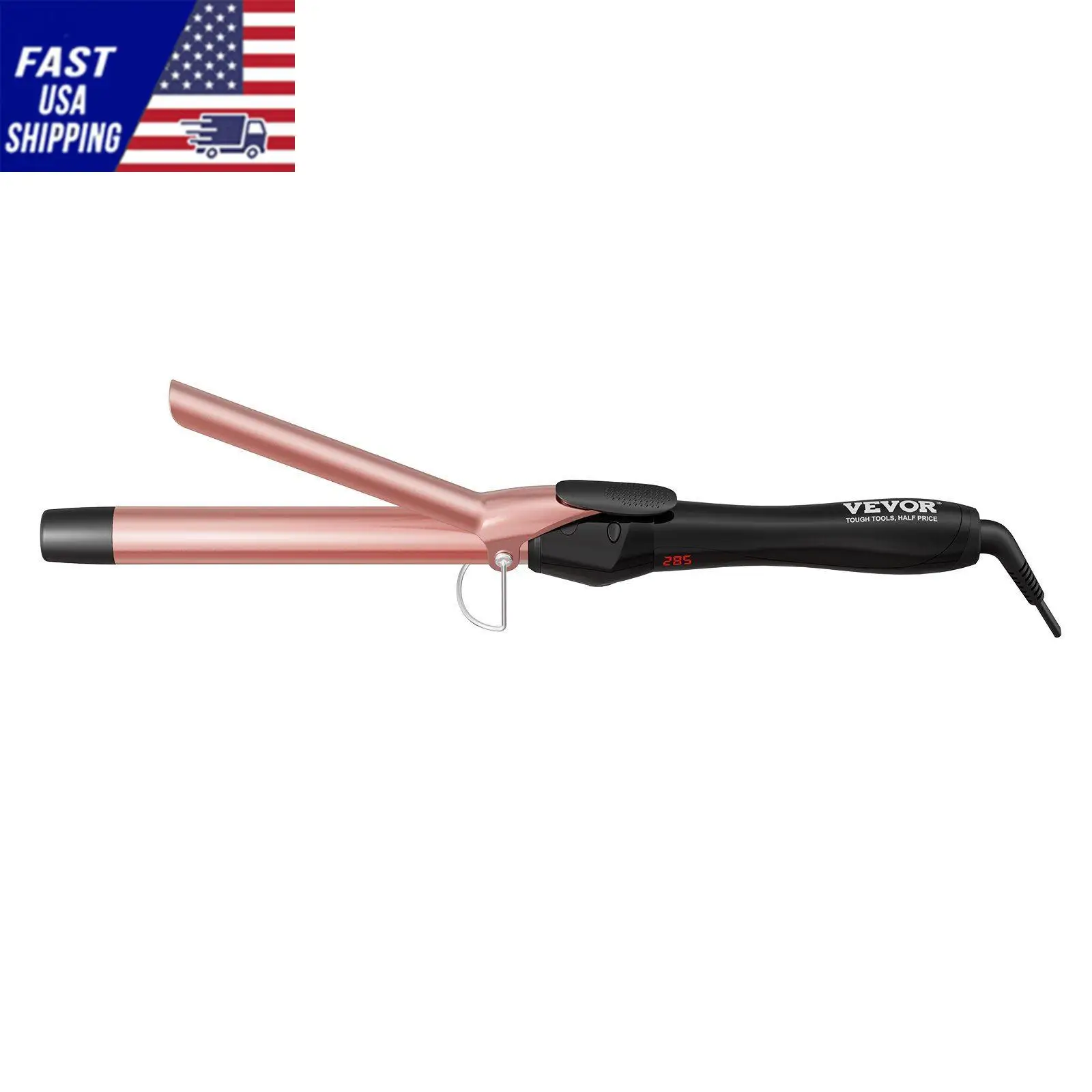 1-Inch Curling Iron Ceramic Hair Curling Wand for All Hair Types Rose Gold