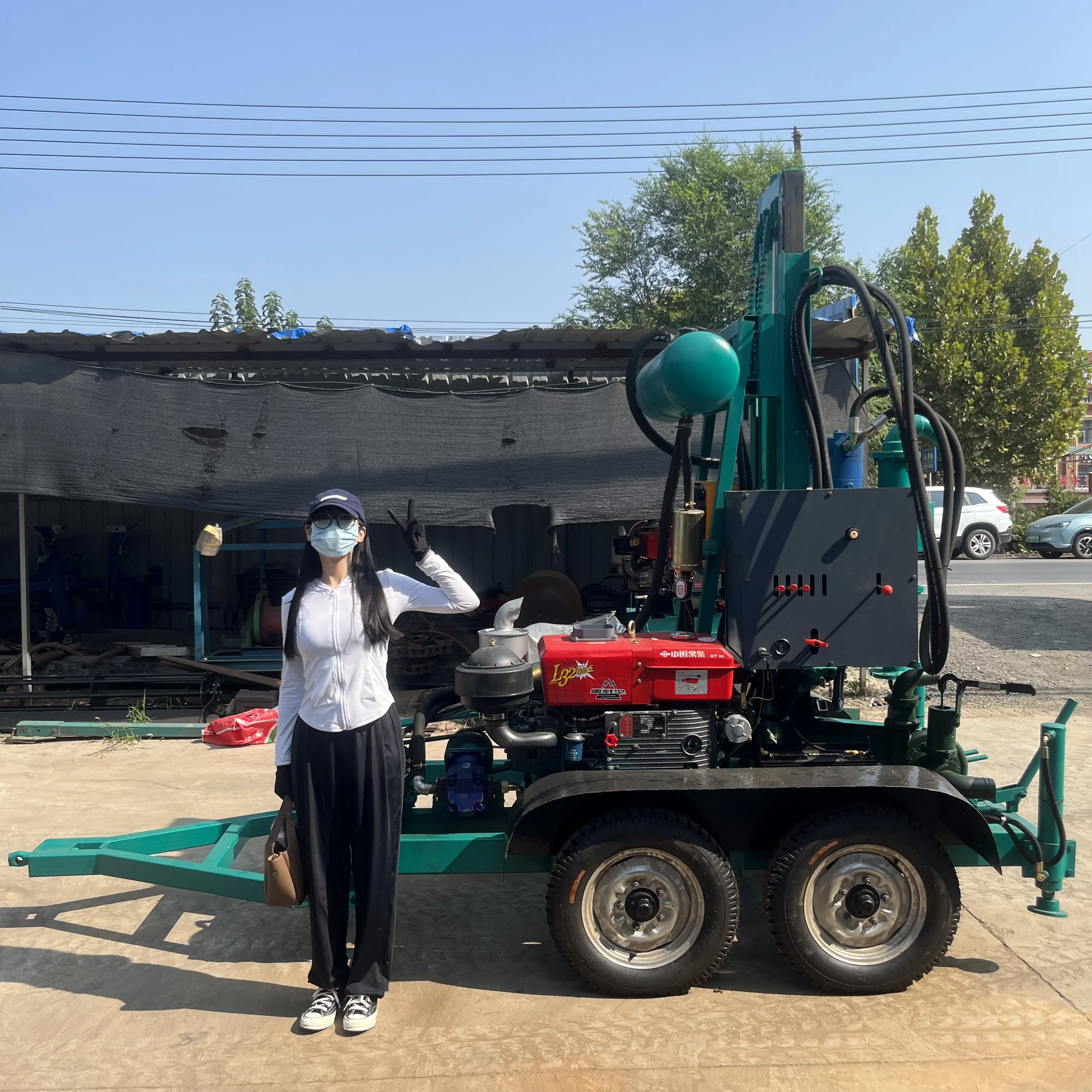 

150Y Plus Hydraulic Diesel Water Well Drilling Rig Portable Mine Drilling Rig Small Water Well Core Bore Drilling Machine