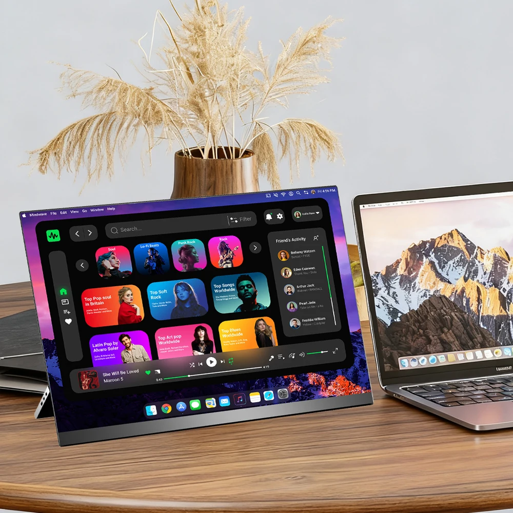 Monitor Extender Wholesale Custom Brand 21.5 Inch  IPS HDR 100Hz LCD Stand Dual Laptop Setup Portable Monitor Monitor Extender