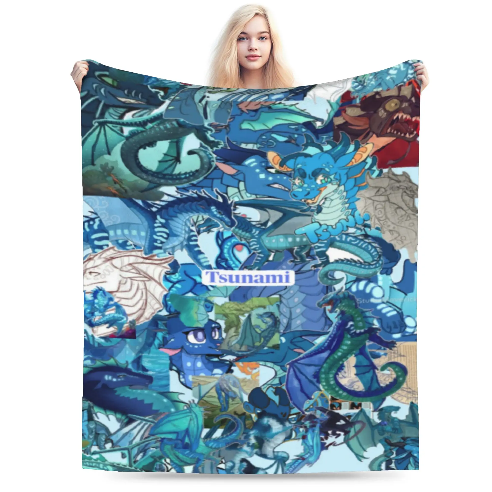 Comfort Wing Of Fire dragon Blanket Accessories Room Decorative  Throw Blankets Lightweight Velvet for Travel