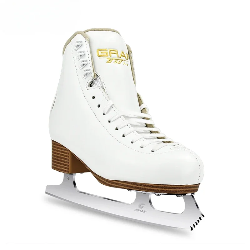 Winter White Figure Ice Skates High End Professional Adult Ice Speed Professional Figure Skates