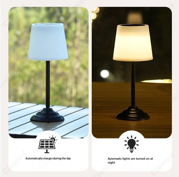 Creative New LED Solar Small Table Lamp Outdoor Waterproof Courtyard Garden Landscape Decorative Atmosphere Lighting Lamps