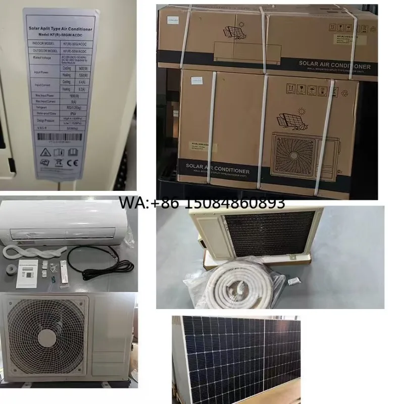 18000BTU Off Grid DC24V/48V Solar Air Conditioner, Solar Powered Cooling & Heating System view 5
