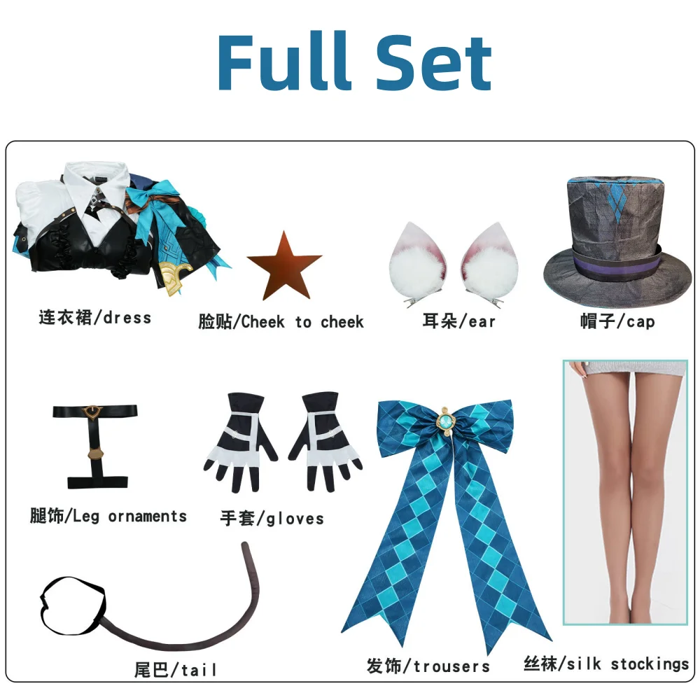 Disfraz de lycra para mujer, vestido con peluca, sombrero, zapatos, trajes de impacto, Bouffes d'ete, disfraces de Halloween