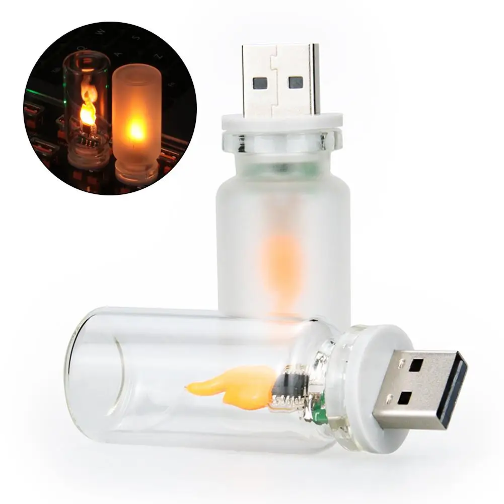 Retro USB Led Filament Night Light Yellow Warm Bulb Lighting Flame ambient light For Home Decor Emergency Lighting