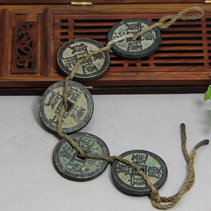 Chinese Ancient Decor Coins Bronze Coins Pure Copper Five Emperors' Money