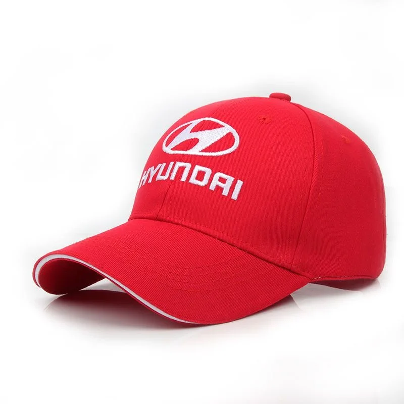 2024 baru bordir hiasan kepala luar ruangan wanita pria golf bisbol topi katun hadiah untuk Hyundai lencana topi balap pria Auto aksesoris