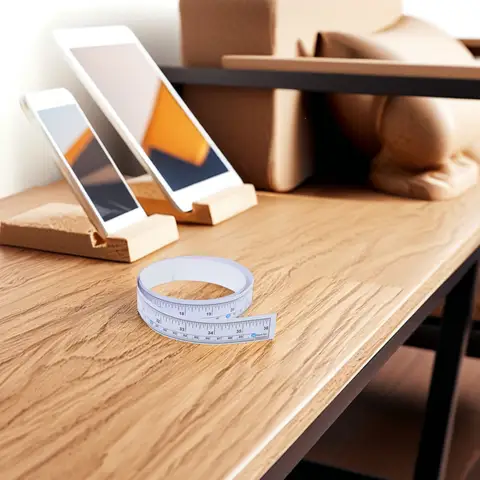 10Pcs Flexible Adhesive Measuring Tape Ruler for Sewing Machine Tables Scale Ruler Tape Peel Stick Workbench Drafting Table
