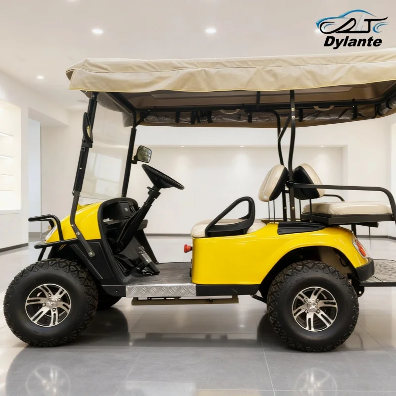 2025 تصميم ذكي عربة جولف كهربائية بطارية ليثيوم عربات التي تجرها الدواب سكوتر كهربائي 5KW 7KW نظام التيار المتناوب MacPherson تعليق