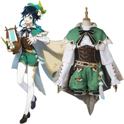 n Stock Game Genshin Impact Venti Cosplay Costume Carnival Halloween Outfit Women Suit Venti Costumes Role Play Lolita Clothing