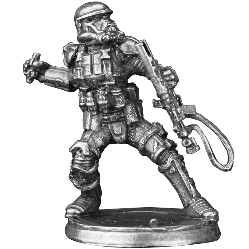 Metal cuproníquel clone homem soldado modelo figuras de ação jogo de tabuleiro peça ornamento em miniatura acessórios brinquedos modelo estatueta