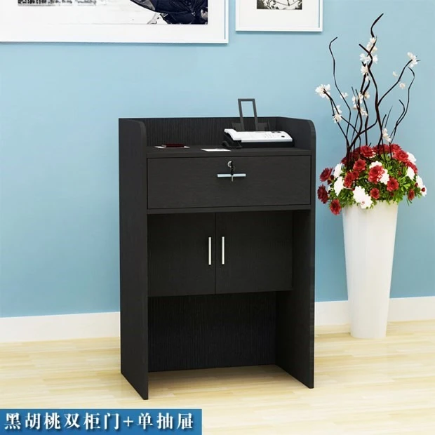 60/80cm Small Silver Counter Reception  Hotel  ReceptionAssembly Table Small Minimalist  Store