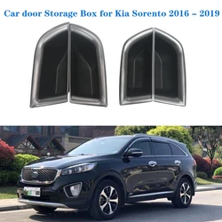 Interior Car Door Storage Box For Kia Sorento UM 2016 2017 2018 2019 Phone Container Glove Tray Armrest Handle Pocket Holder