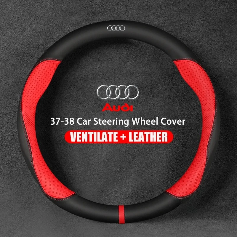 

Car Interior Accessories Carbon Fibre Anti Slip Steering Wheel Cover For Audi Sline A1 A3 A4 A5 A6 A7 A8 B8 B9 B6 C6 Q2 Q3 Q5 Q7