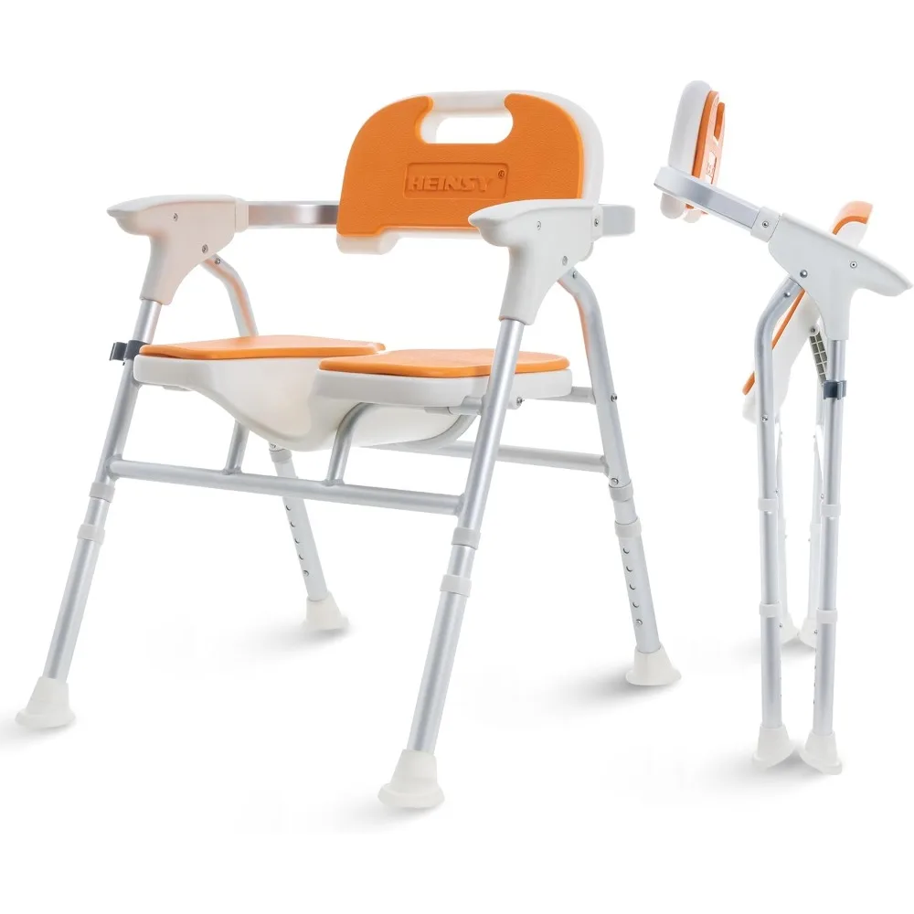 Chaise de Douche Pliable et Améliorée avec Accoudoirs et Dossier, Baignoire Pliable et Rapide avec Siège de Douche ThUNICEF