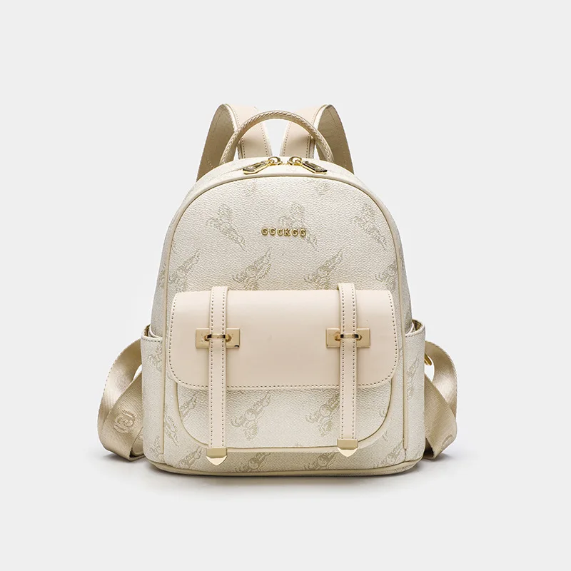 

Hong Kong High-End Leather Double oulder Bag 2025 New Faion Versatile Large Capaci Travel Bapa for College Students