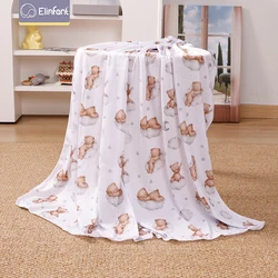 Elinfant 100% Polyester Baby Swaddle Blanket,Soft Newborn Infant Sleeping Quilt,Cozy Baby Bath Towel,Nursing Cover