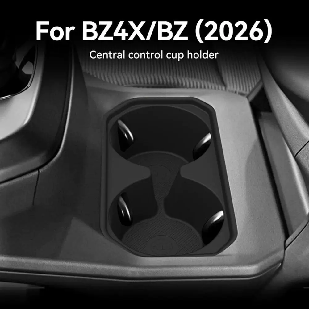 For BZ4X/BZ (2026) Central Control Cup Holder Highland Water Cup Holder Insert Center Console Organizer TPE Storage Box Car Acce