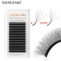XIUSUZAKI L/LU/M Curl 6D W Eyelash Extension Premium Mink Soft Natural False Lashes Premade Volume Fan Eyelashes Makeup Tools