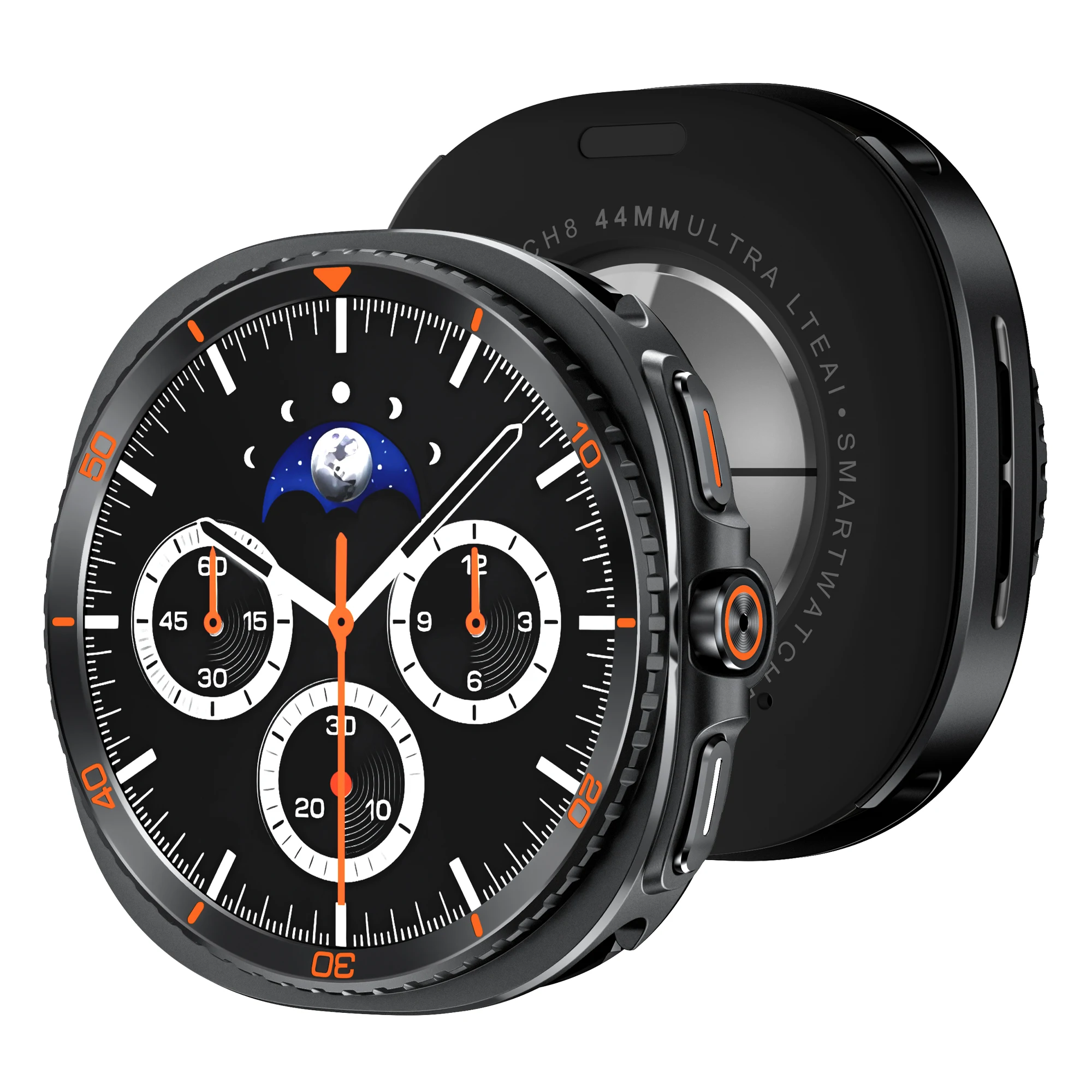Metall-PC-Gehäuse für Samsung Galaxy Watch 8 9 40 44mm Robuster Stoßfester Rahmen mit Rückabdeckung für Galaxy Watch 8 9 Aluminium-Schutzrahmen
