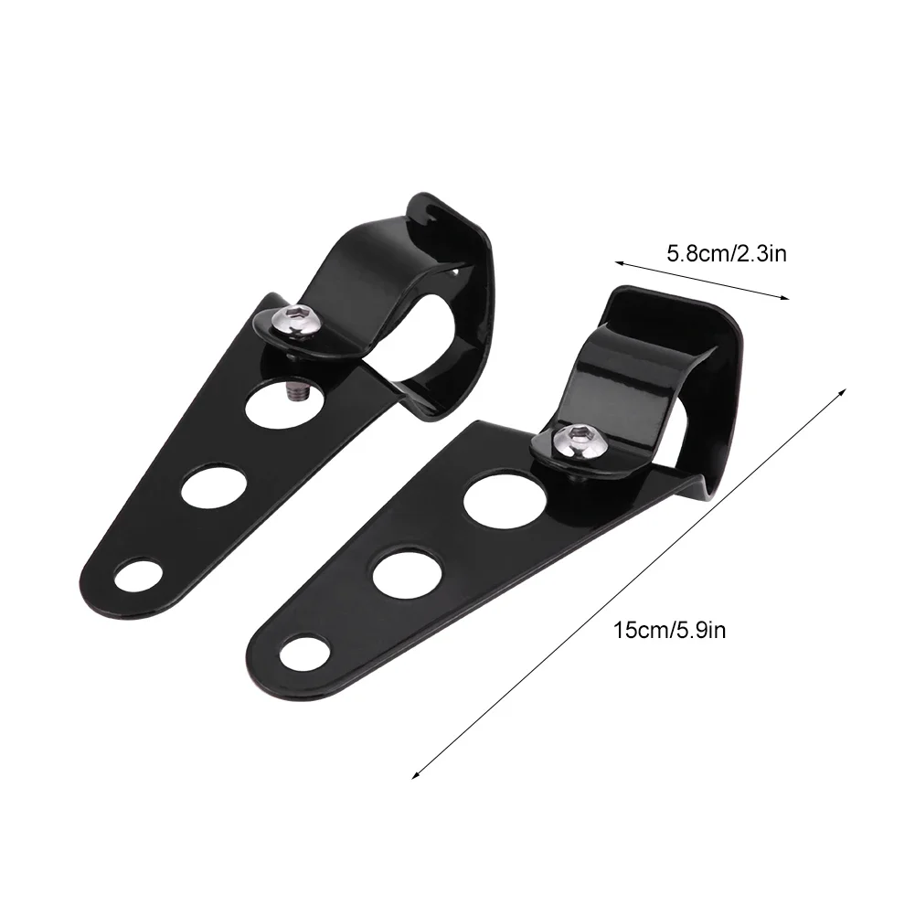 Soportes de montaje para faros de motocicleta, horquilla Racer de 28mm-34mm, aptos para Honda Kawasaki (negro), 2 uds.