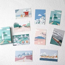 28 Pcs/Set Creative Travel Notes Lomo Cards - Travel Around The World Collectible Photo Cards for Scrapbook DIY Decoration Gift