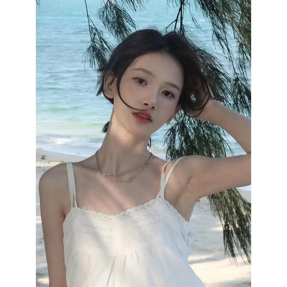 Koreański Sle Slimming Fre Aosphere Strap Dr Damski Wiosenny Nowy Luźny Krój Wyszczuplający Dr Trendy Princ Sle Asymet...