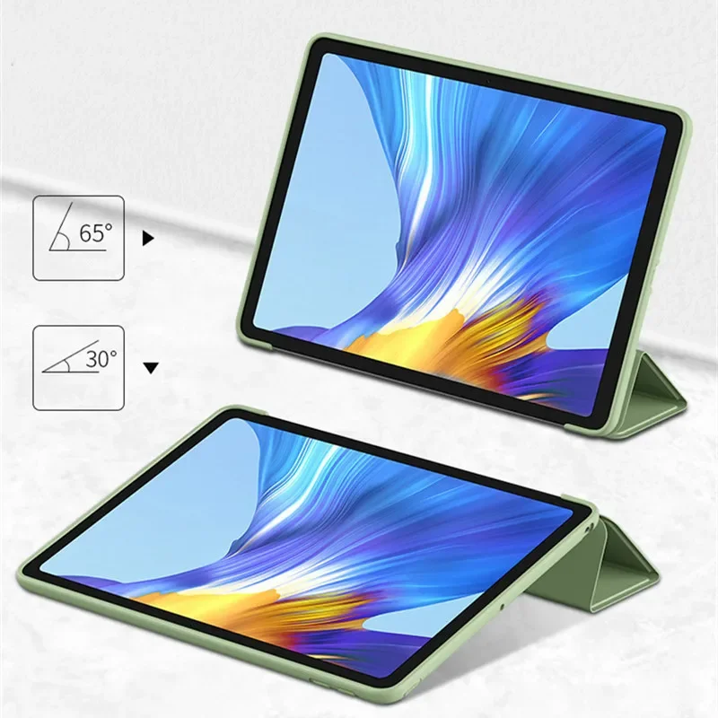

10,3-дюймовый чехол для планшета Lenovo TAB 6, тройной складной мягкий силиконовый чехол из искусственной кожи и ПК для TAB 6 2021, складные чехлы