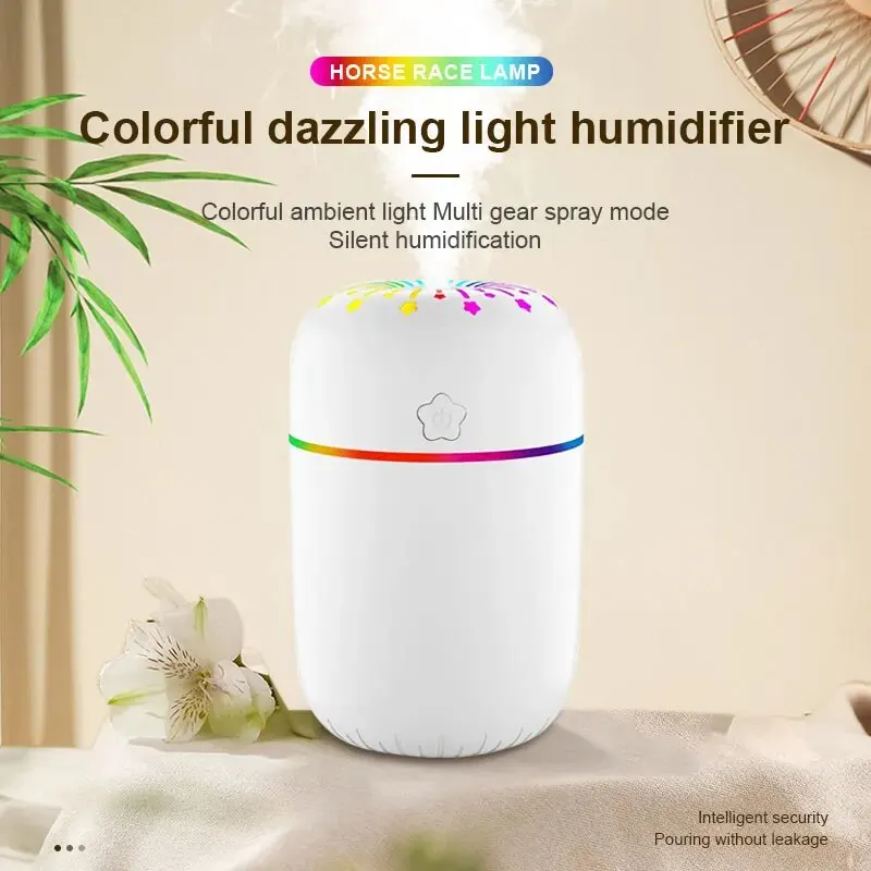 Star Colorful Cup Humidifier USB Desktop Office Car Aromatherapy Machine Home Silent Desktop Home Car Running Horse Light