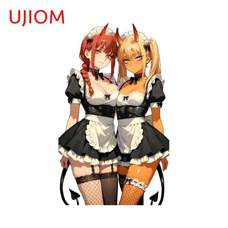 UJIOM Maid Uniform Makima Character Peripheral Wall Sticker Artistic Eye Catching Waterproof Decal Cupboard Vestibulec Decor