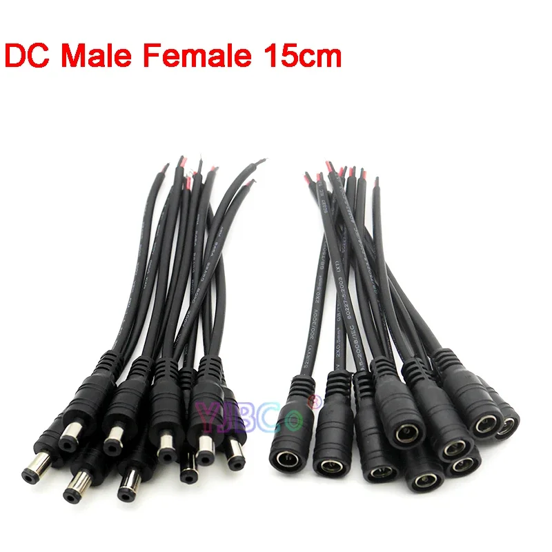 

100pcs Wire Connector DC male or Female Cable 5.5x2.1 Plug Cable Wire Connector For 3528 5050SMD LED Strip tape Light connector