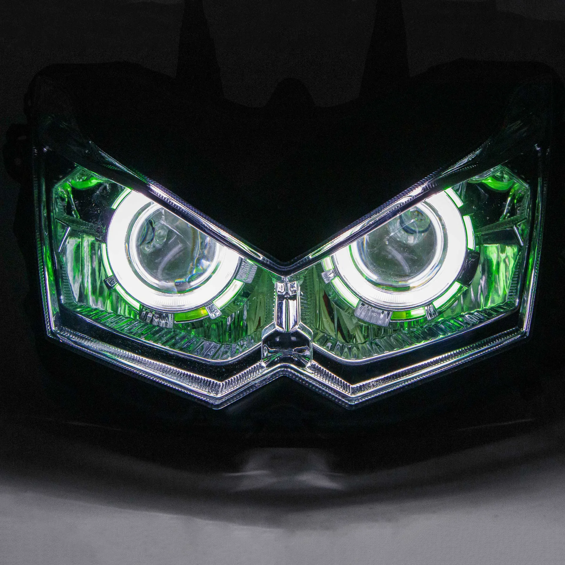 Motorcycle Accessories For 2010-2013 Kawasaki Z1000 Headlight Blue /Green DRL Headlamp Z 1000 Front Led Lights