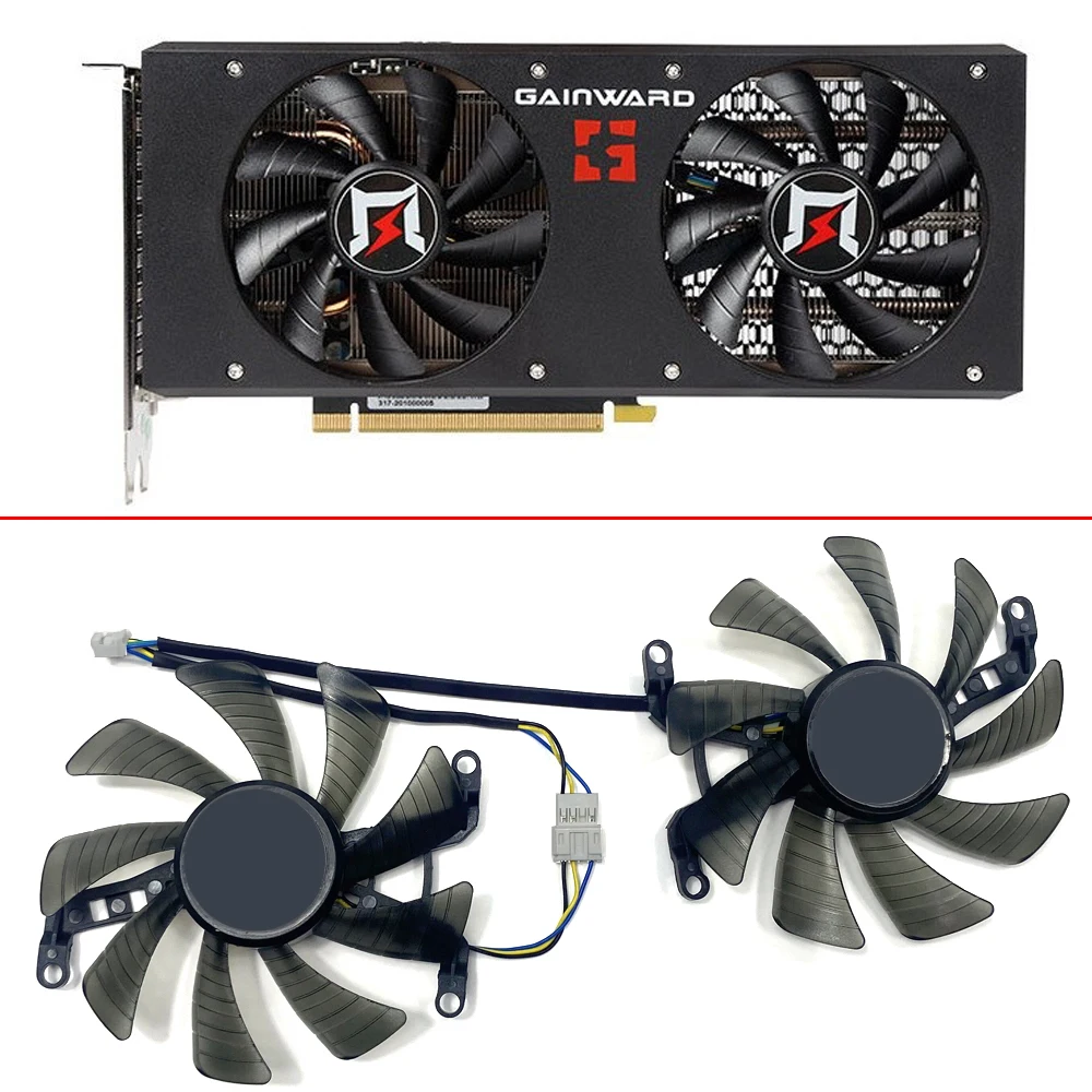 

2pcs 85mm 4pin Cooling Fan RTX2070 2060 GTX1660 TI GPU FAN For Gainward RTX 2060 Super RTX2070 GTX1660 video card fan