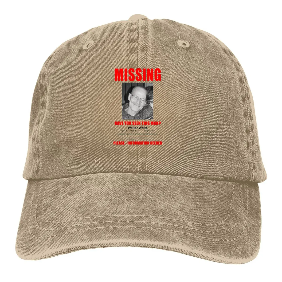 

Missing Sign Baseball Cap Men Hats Women Visor Protection Snapback Breaking Bad TV Caps