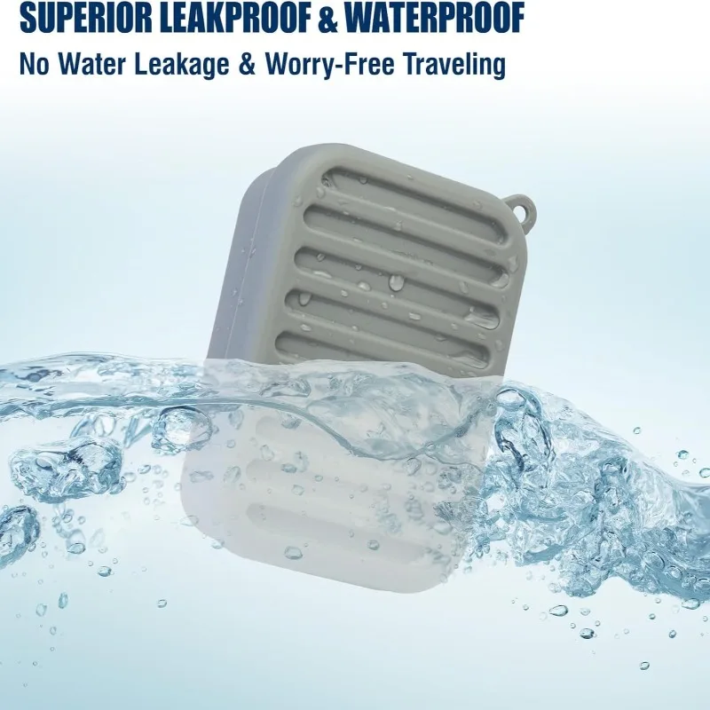 Portable Silicone Travel Soap Case Leak Proof with Drainage Lid Layer Compact Bar Soap Holder Durable for Camping Gym Toiletries view 3