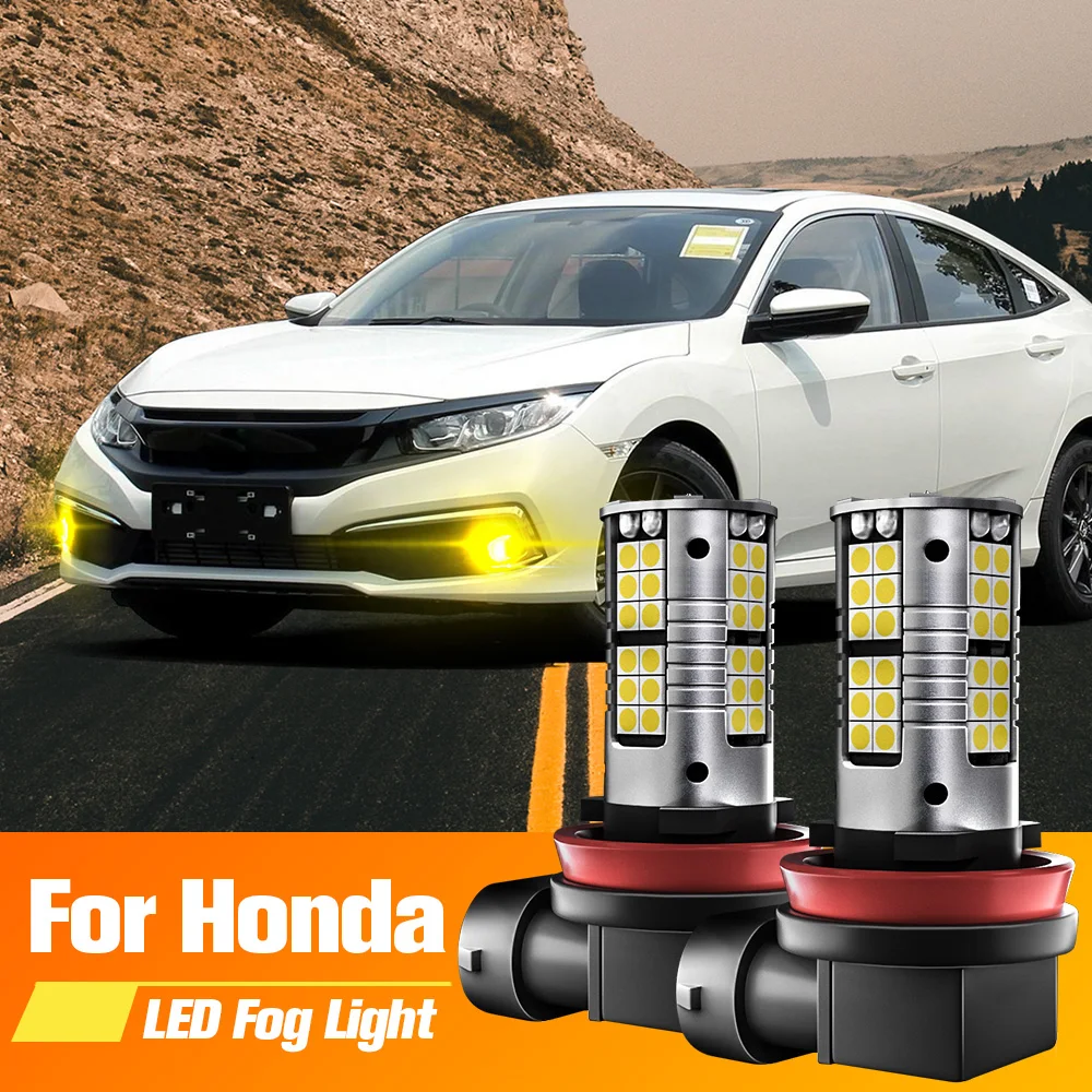 

2pcs LED Fog Light Blub H8 H11 Lamp For Honda Accord 7 Civic 8 9 10 CR-V 3 4 5 Fit HRV Insight Legend Odyssey Pilot Ridgeline