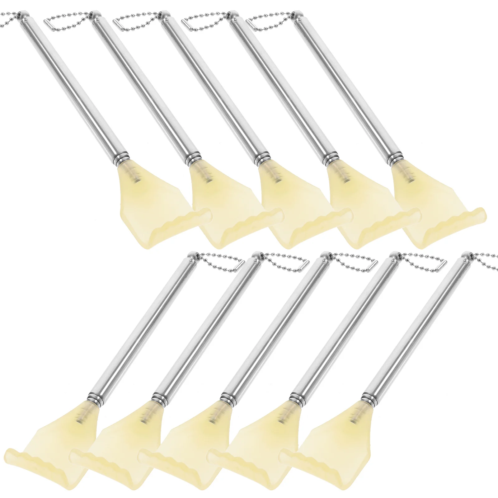 

10 шт., выдвижной скребок для спины для взрослых, инструмент для облегчения зуда из нержавеющей стали премиум-класса, удобная ручка для пожилых людей и беременных